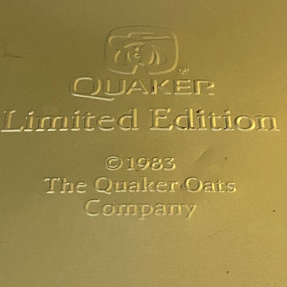 Pure Quaker Oats Limited Edition 1983 Vintage Tin Collector Decorative Recipe - Picture 4 of 10